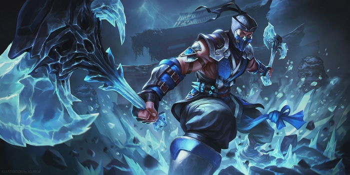 Sub-Zero from Mortal Kombat with ice axes
