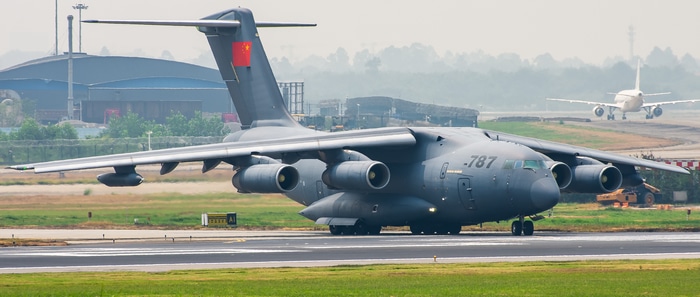 4K Y-20 military aircraft on tarmac