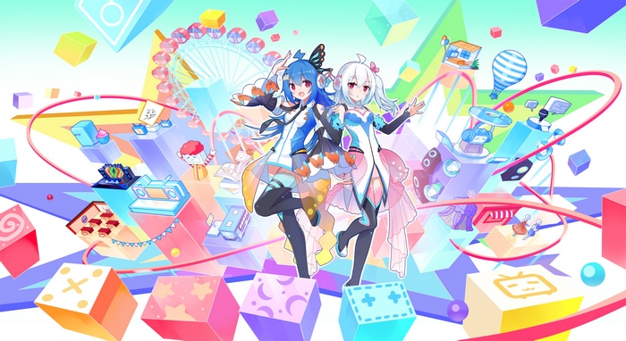 22 and 33 from Bilibili in a colorful abstract world
