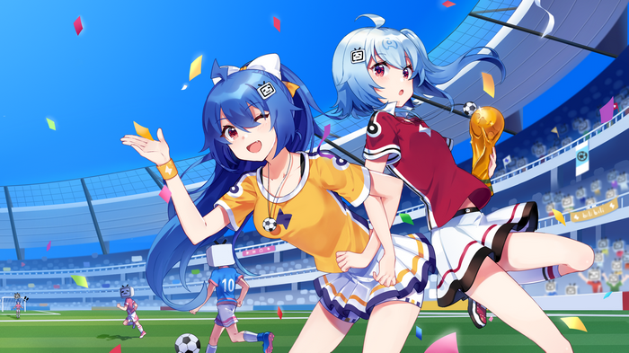 Bilibili's 22 and 33 celebrate soccer victory with confetti