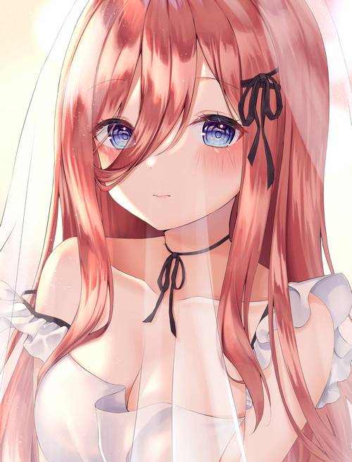 Nakano Miku in a Wedding Dress