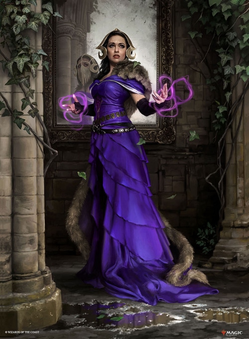 Magic: The Gathering Sorceress in a Purple Dress