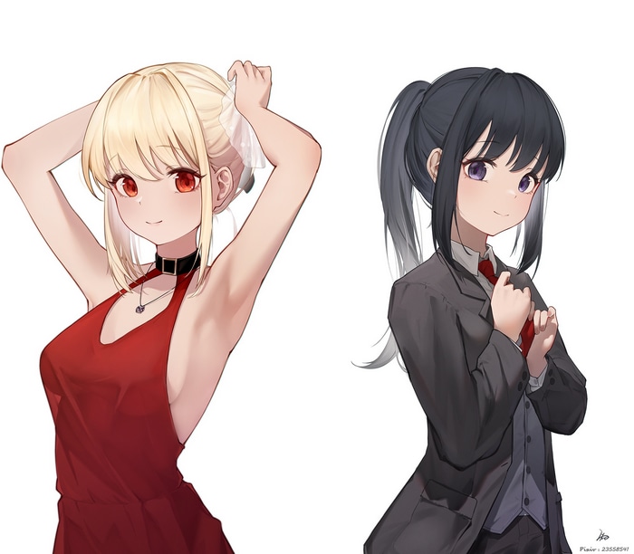 Nishikigi Chisato and Inoue Takina from Lycoris Recoil