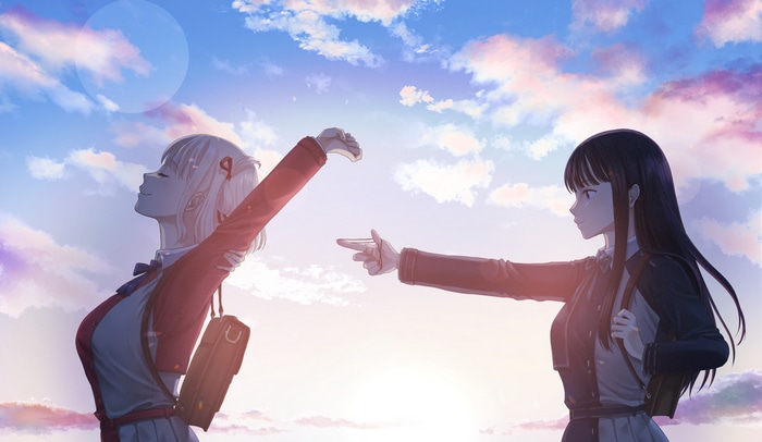 Lycoris Recoil Fan Art: Inoue Takina and Nishikigi Chisato