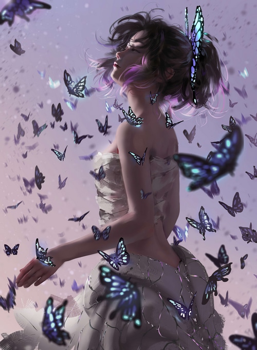 4K Kochou Shinobu with Butterflies