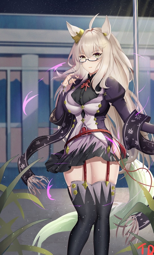 Biwa Hayahide from Uma Musume Pretty Derby with glasses