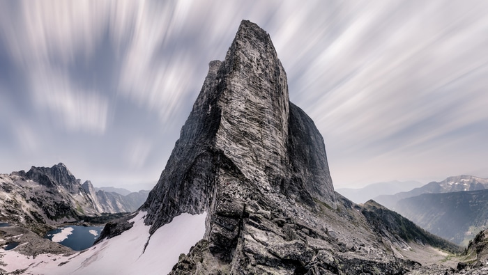 4K Long Exposure of Peak in British Columbia, Canada