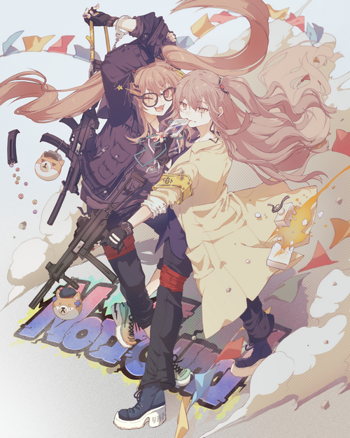 Girls Frontline UMP45 and UMP9 fan art
