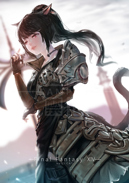 Final Fantasy XIV Cat Girl Warrior