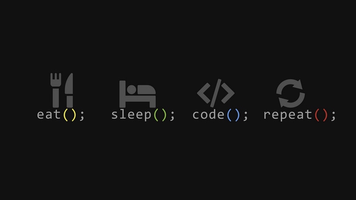 Eat Sleep Code Repeat programmer icons