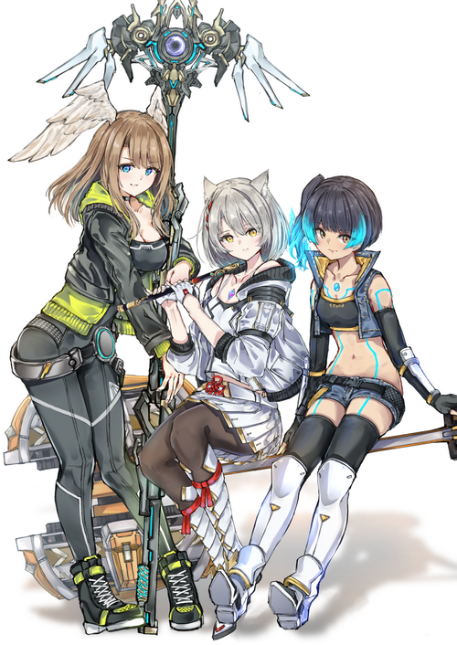 Mio, Sena, and Eunie from Xenoblade Chronicles 3