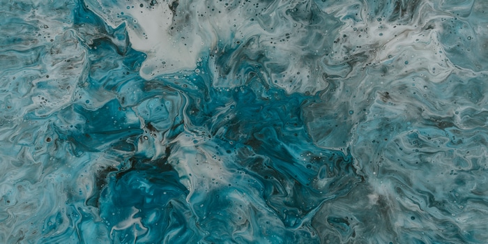 4K abstract turquoise and blue swirls