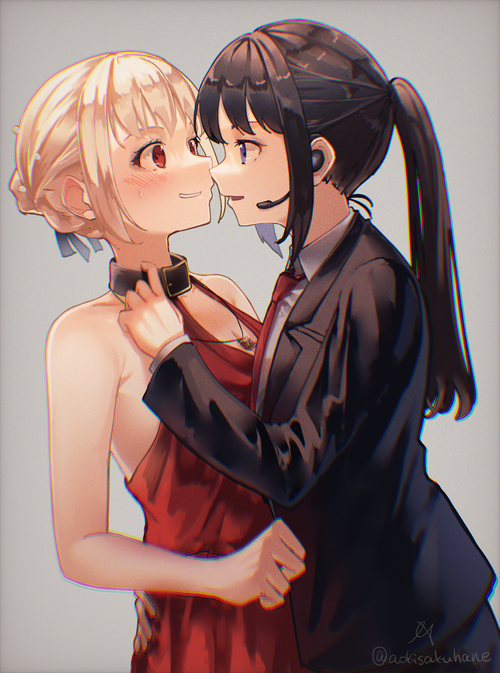 Lycoris Recoil fan art of Chisato and Takina