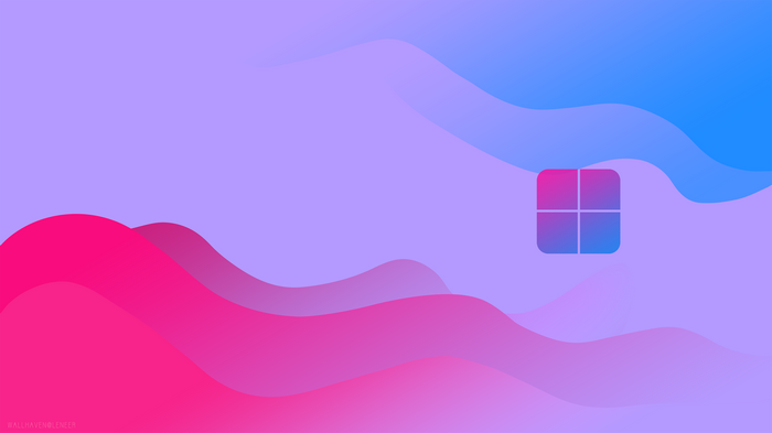 Windows 12 concept art with abstract waves