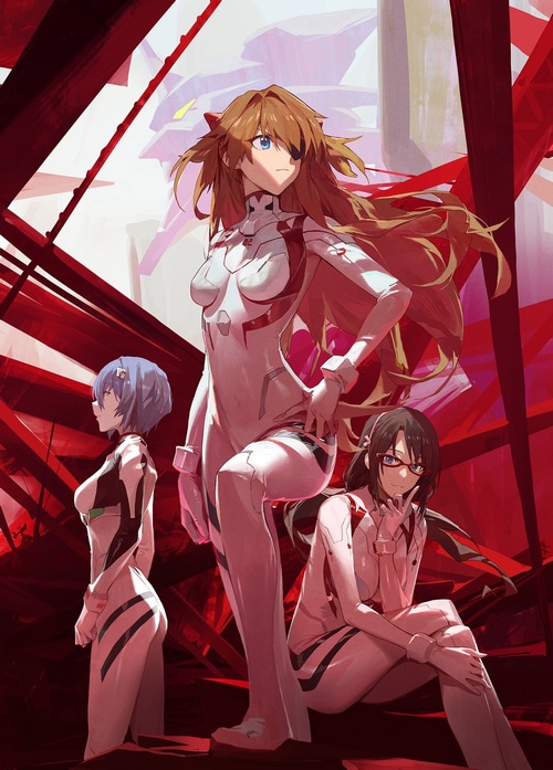 Neon Genesis Evangelion: Asuka, Rei, and Mari