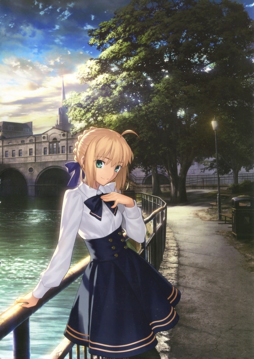 Artoria Pendragon in London by a River