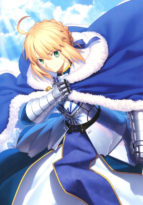Artoria Pendragon in Armor with Fur Cape