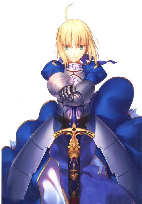 Artoria Pendragon with Caliburn from Fate/Stay Night