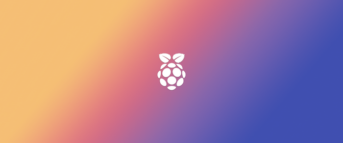 Raspberry Pi logo on a gradient background