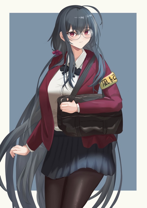 Azur Lane fan art of Taihou with glasses