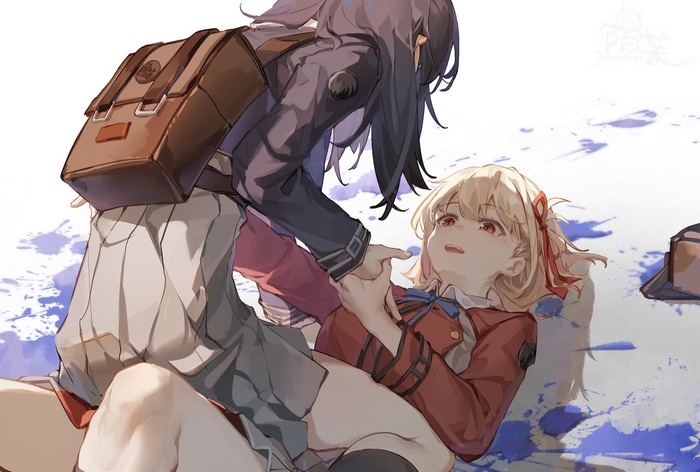 Nishikigi Chisato and Inoue Takina from Lycoris Recoil