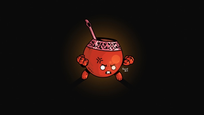 Angry Yerba Mate Cup with Bombilla