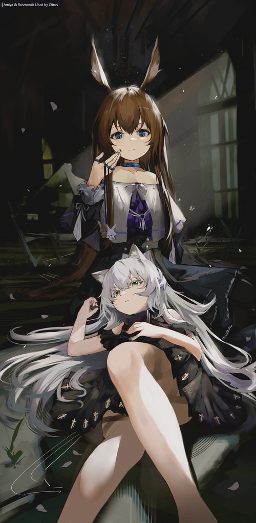 Amiya & Rosmontis from Arknights in an old building