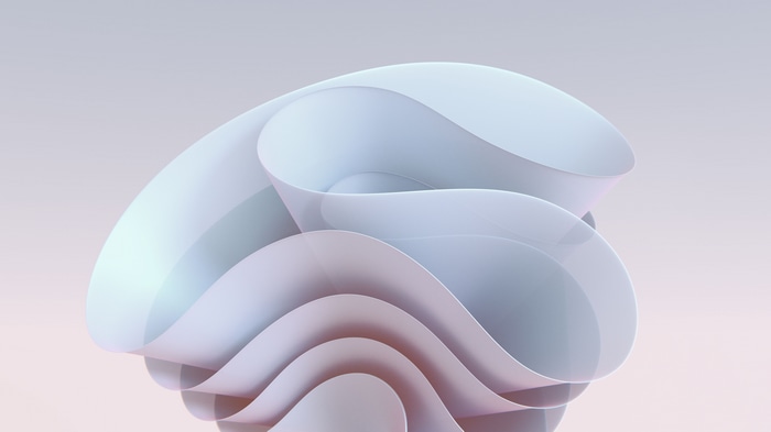 Windows 11 4K abstract flowing shapes