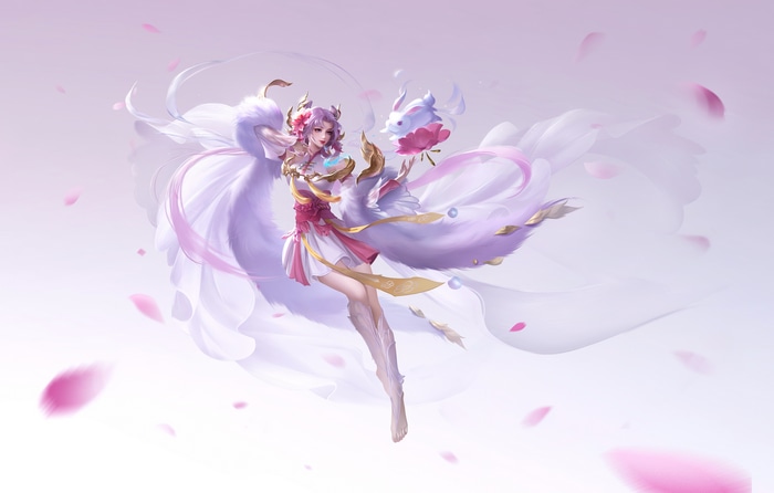 Fantasy girl with rabbit from Honor of Kings