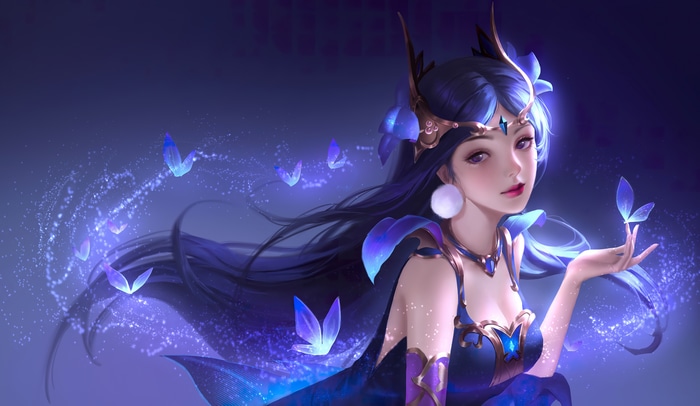 4K Honor of Kings: Beautiful Woman with Butterflies