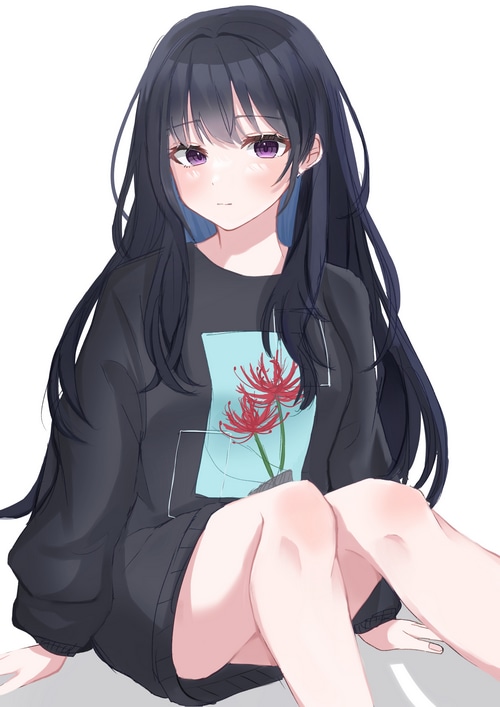 Inoue Takina from Lycoris Recoil wearing a sweater