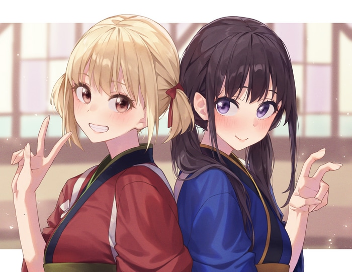 Nishikigi Chisato and Inoue Takina from Lycoris Recoil