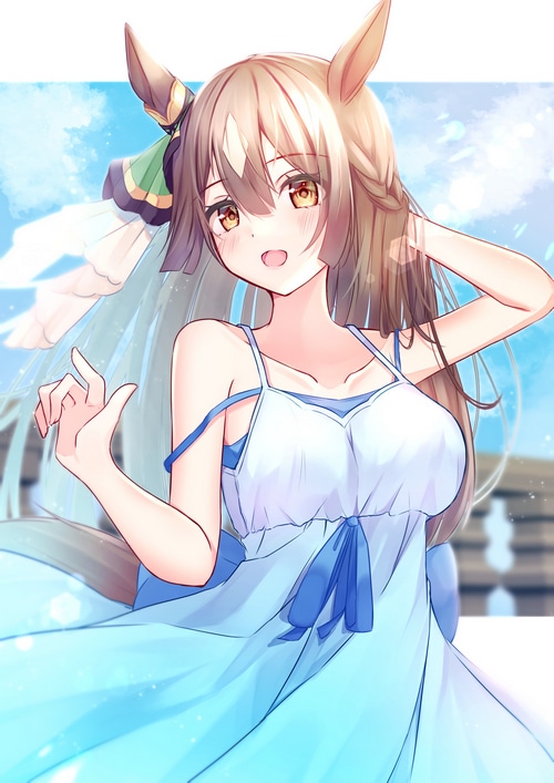 Satono Diamond in a blue dress