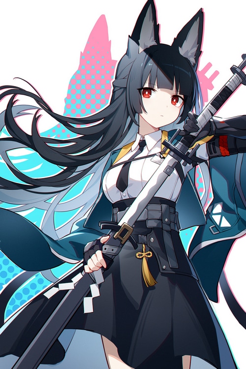 Miyabi from Zenless Zone Zero with Katana and Animal Ears