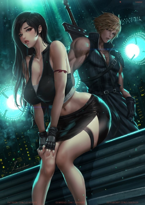 Tifa Lockhart and Cloud Strife from Final Fantasy