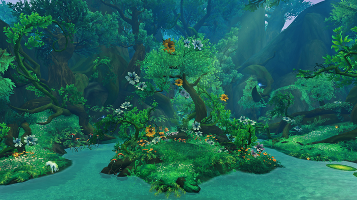 World of Warcraft: Battle for Azeroth forest scene
