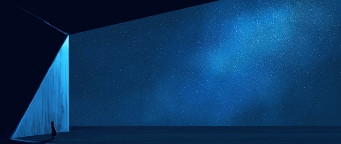 4K Digital Painting of a Person in Space