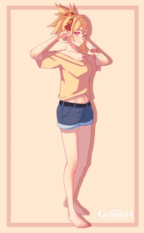 Yoimiya from Genshin Impact fan art