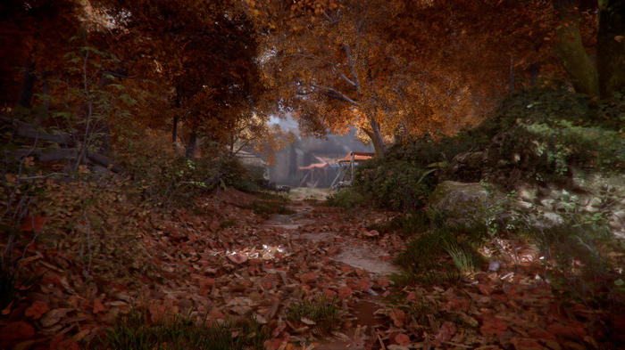A Plague Tale Innocence autumn forest path
