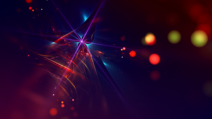 4K abstract fractal light explosion