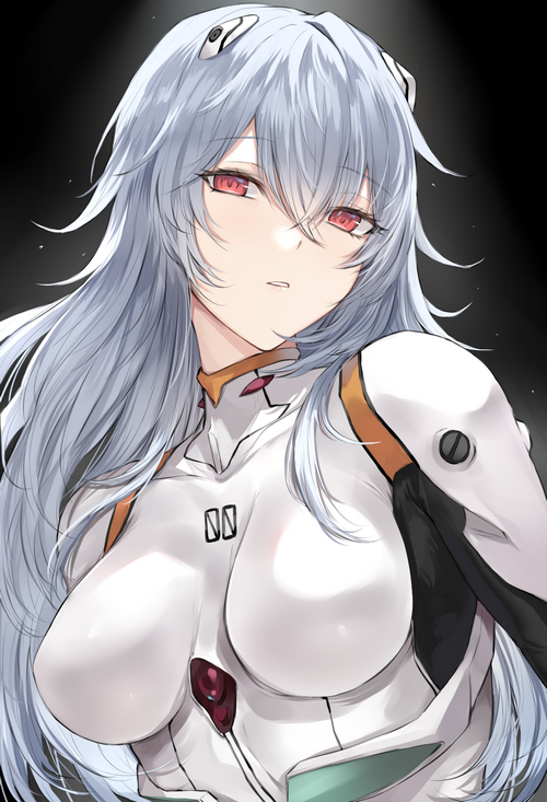 Ayanami Rei in a white bodysuit from Evangelion