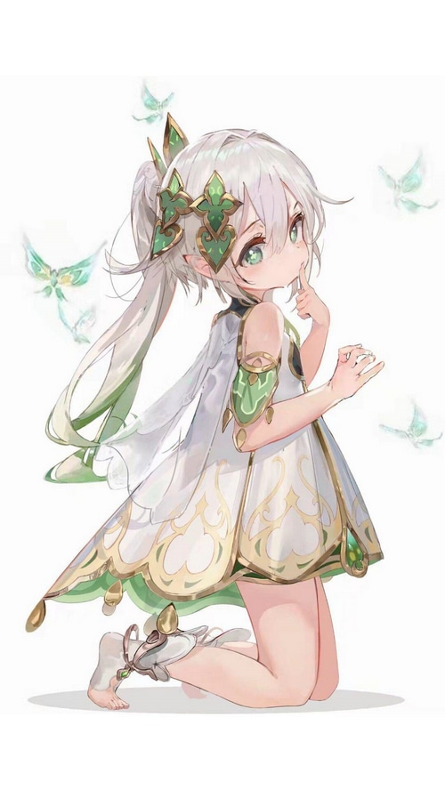 Nahida from Genshin Impact with butterflies