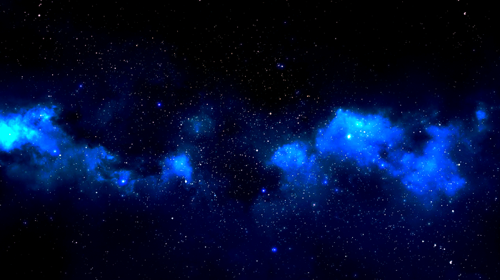 Blue nebula and stars in deep space