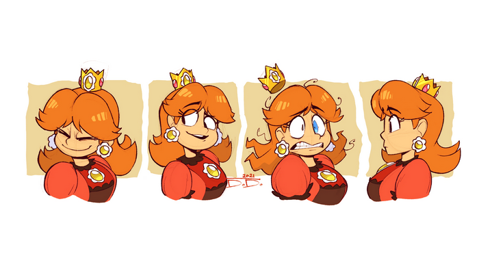 Princess Daisy character expressions