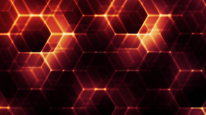 FirstLightStudios abstract orange hexagon pattern