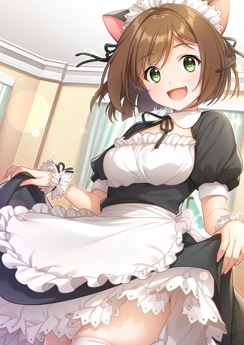 Maekawa Miku from THE iDOLM@STER Cinderella Girls in Maid Outfit
