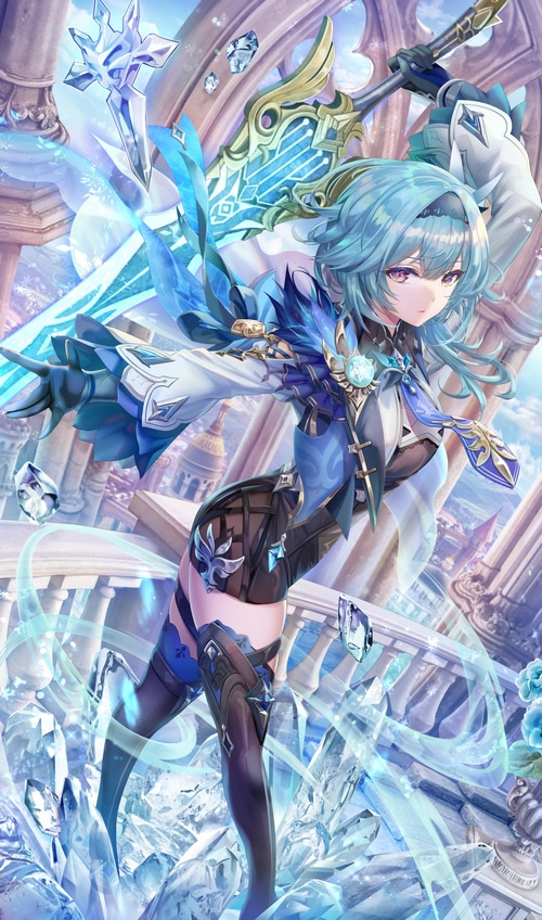 Genshin Impact Eula with Ice Sword