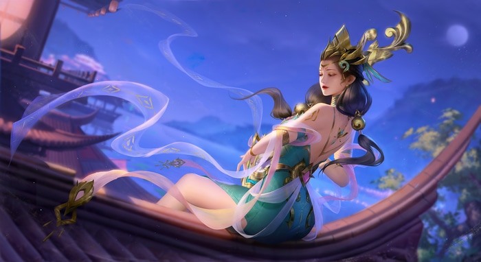 4K Honor of Kings video game girl with Moon