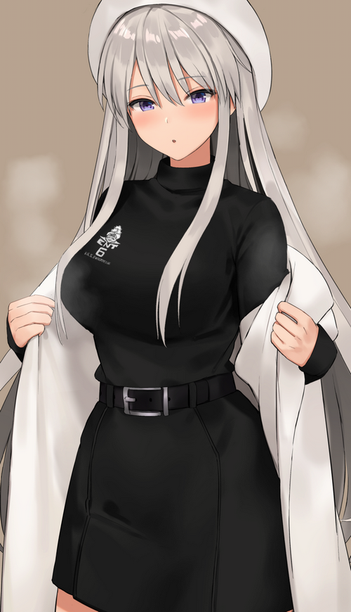 Azur Lane's Enterprise in a black outfit