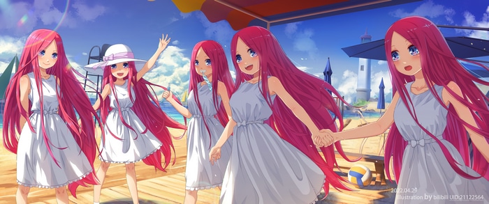 The Quintessential Quintuplets at the Beach